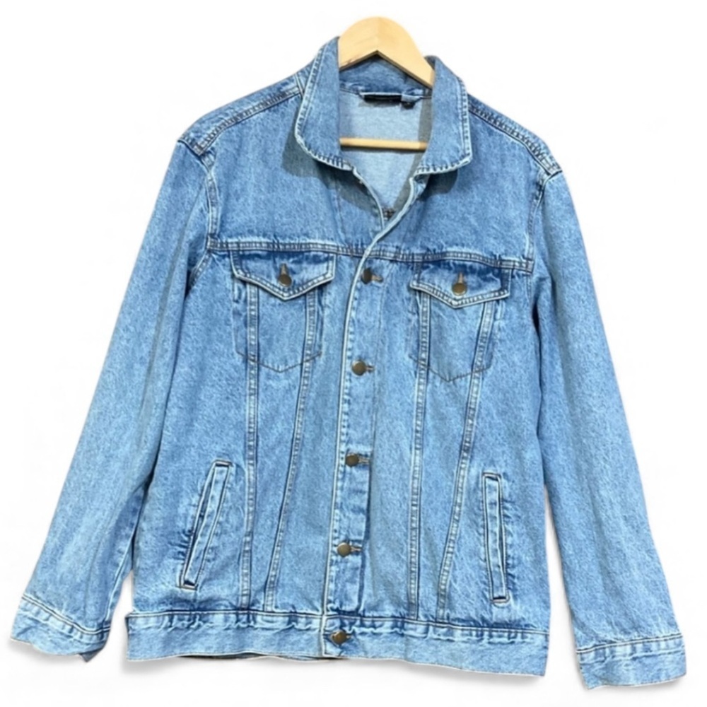 AC-DC Denim Jacket 100% Cotton NWOT - Excellent Gift Rock Fan Apparel 40” Chest - Picture 3 of 16